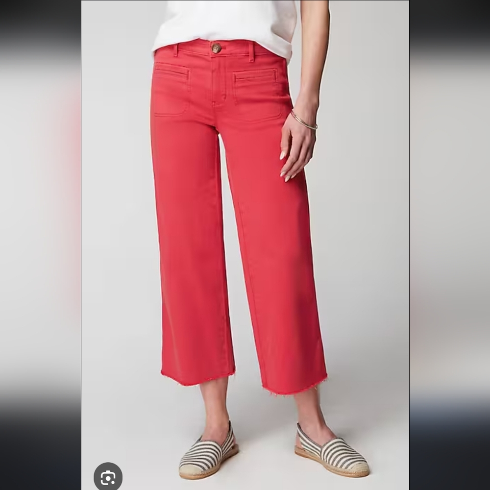 J.Jill Wide-Leg Welt-Pocket Crop Pants - Picture 2 of 11